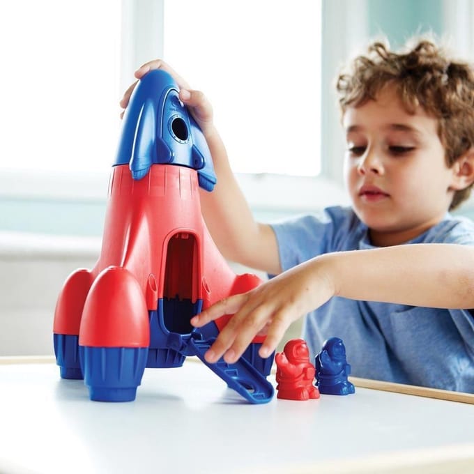Speelgoed raket blauw - Green Toys