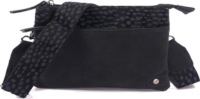 Zwart schoudertasje crossbody New Napoli