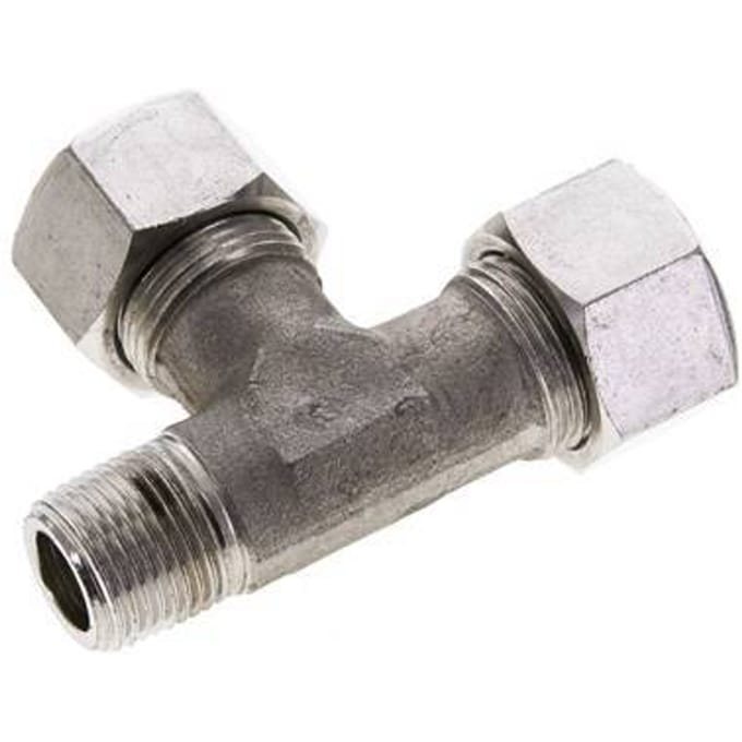 15L & M18x1.5 (con) RVS L-vorm Snijringkoppeling Buitendraad 315bar ISO 8434-1