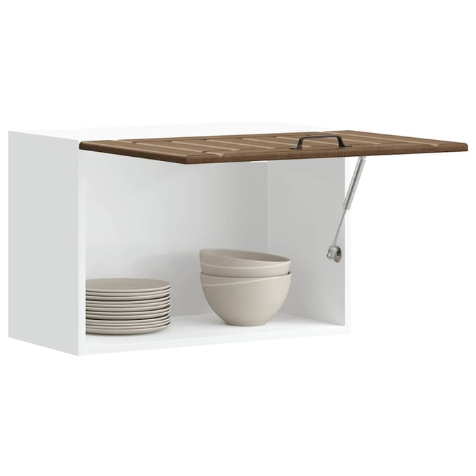vidaXL - Keukenbovenkast - Lucca - bewerkt - hout - bruin - eikenkleur