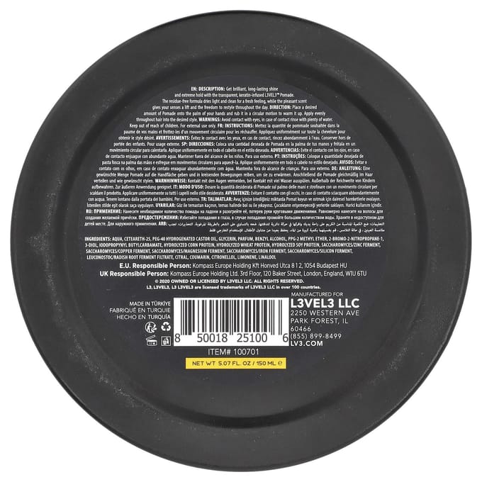 LEVEL3 Haarstyling Pomade 150ml | L3VEL3 | Pomade | Hairstyling Pomade