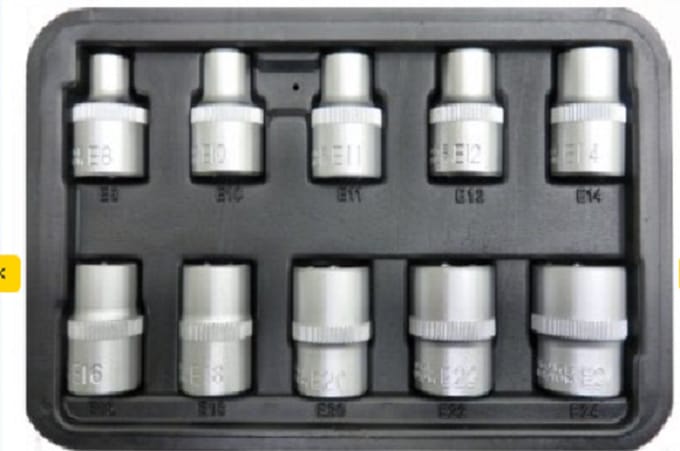 Stahlkaiser 10-dlg Torx doppenset E profiel CV, S2