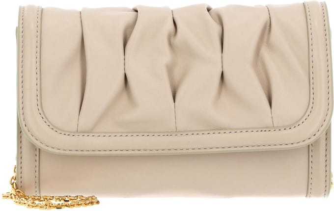 COCCINELLE Leren Schoudertas Koppeling Coccinellewyrna Goodie Handbag Silk Wit