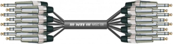 MUSIC STORE Studio Multicore/Eco 8/Kl.-Kl. 5m / jack sym <> jack sym - Analoge multicore kabel