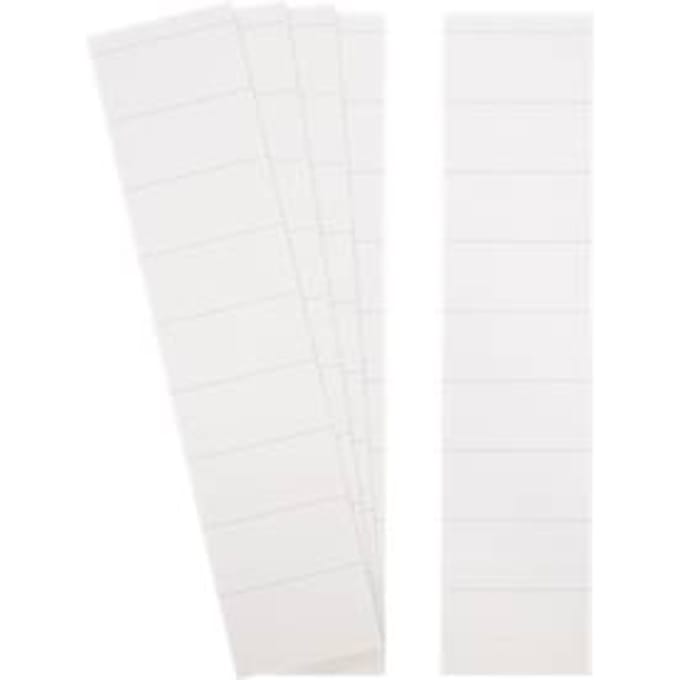 Insteekkaarten voor Ultradex pegboards Planrecord, beschrijfbaar, B 70 x H 32 mm, karton, wit, 90 stuks
