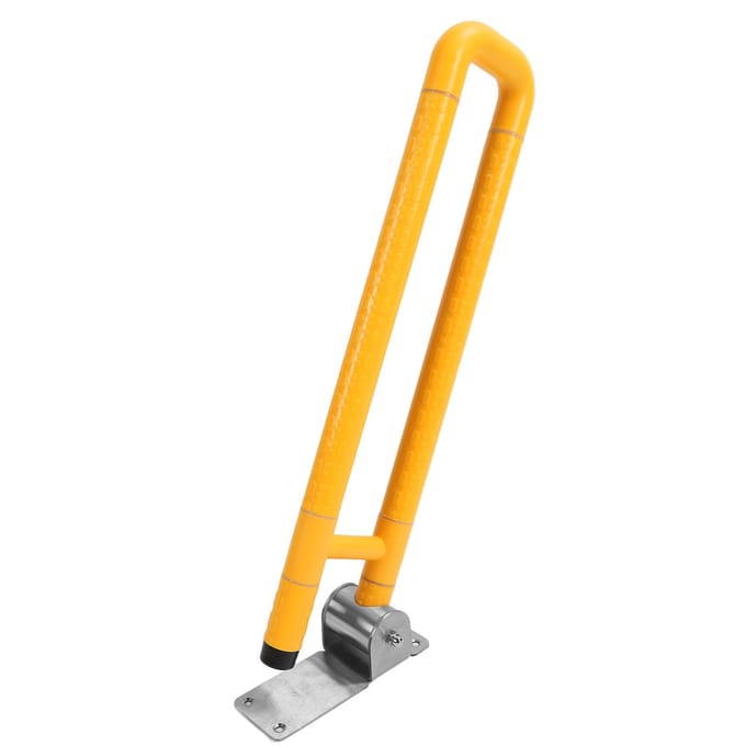 Poignées de barre d'appui pliables pour toilettes, antidérapantes, bras d'appui rabattables, support de siège de salle de bain blanc