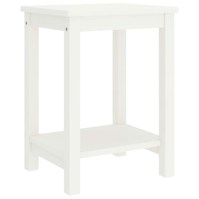vidaXL - Nachtkastje - 35x30x47 - cm - massief - grenenhout - wit