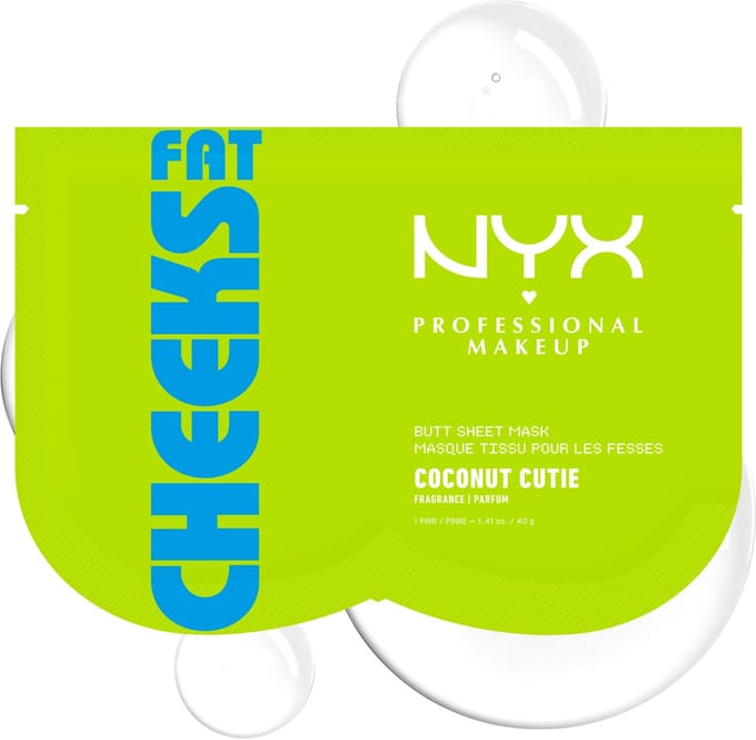 NYX Professional Makeup Fat Cheeks Butt Sheet Mask - Hydraterend - Verzorgende formule - Coconut Cutie - 1 ST