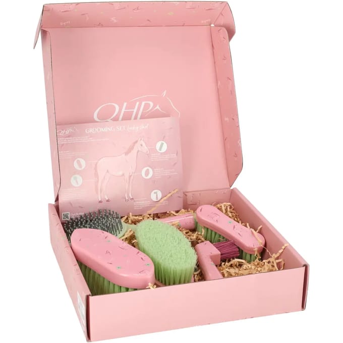QHP - Borstelset Lucky Start - Pretty Pink - 5 delig