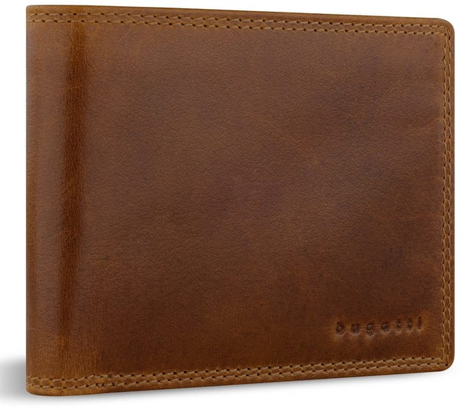 bugatti Leren portemonnee Savona Wallet With Flap 8CC Cognac Lichtbruin