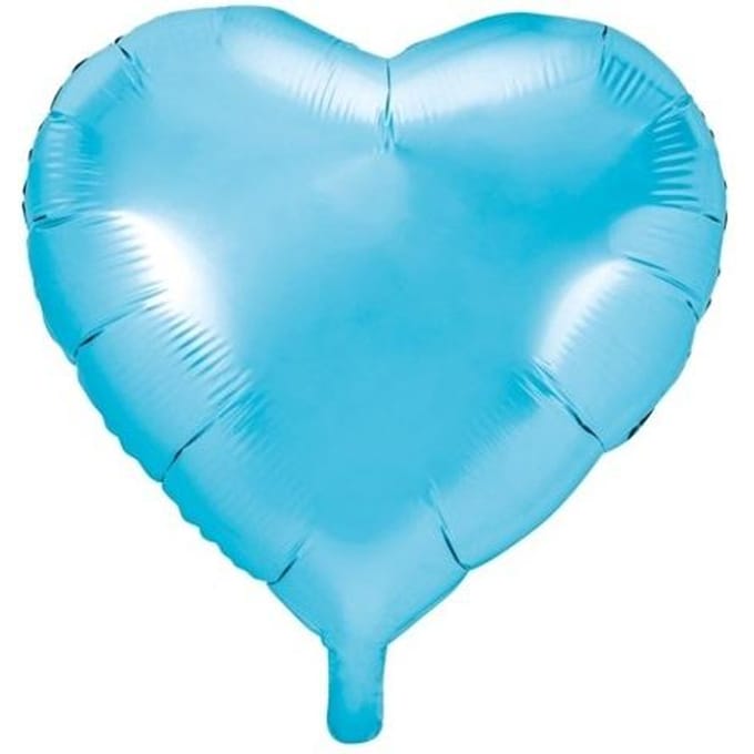 Folieballon hart licht blauw