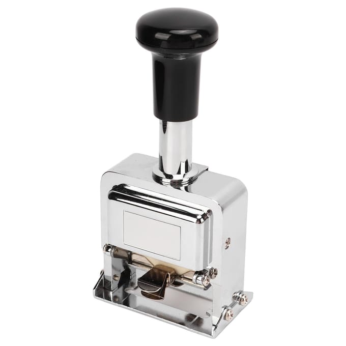 Nummerstempel 10 Cijfers Handvatontwerp Zelfinktend Automatische Nummerstempel voor Bankwezen Geneeskunde white