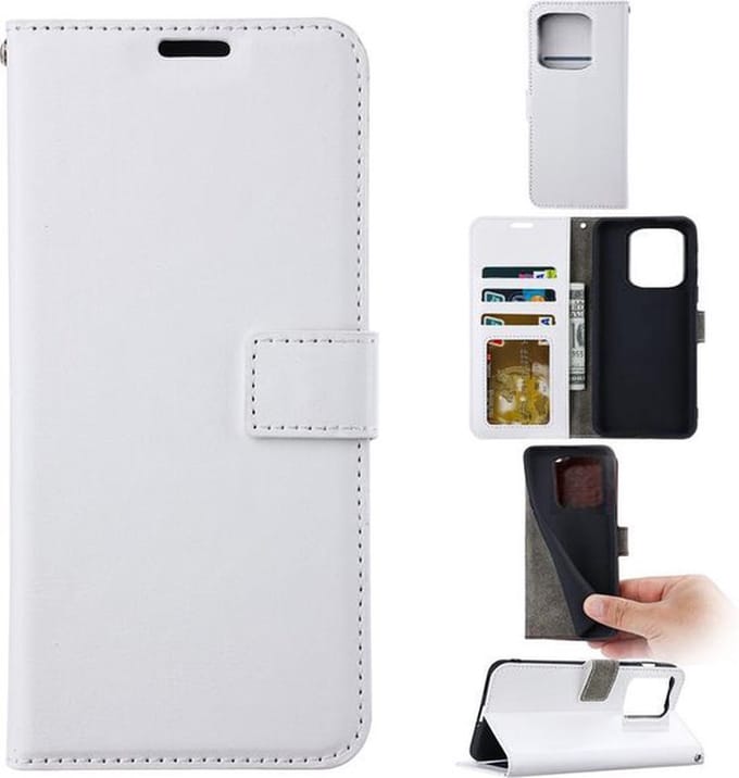 Portemonnee Book Case Hoesje Geschikt voor: Xiaomi 13 Pro - Wit