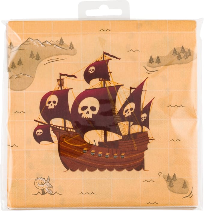 Piraten Servetten 33x33cm 16 stuks