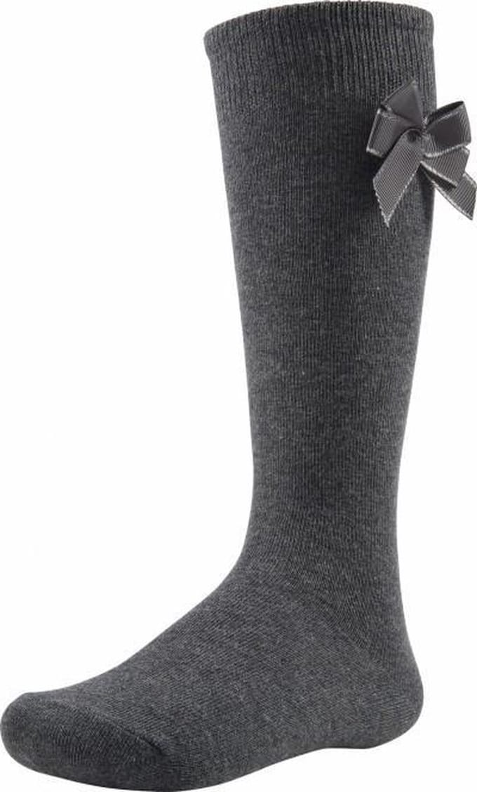 IN ControL Kneesocks LUREX/BOW antra Meisjes Maat 19/22