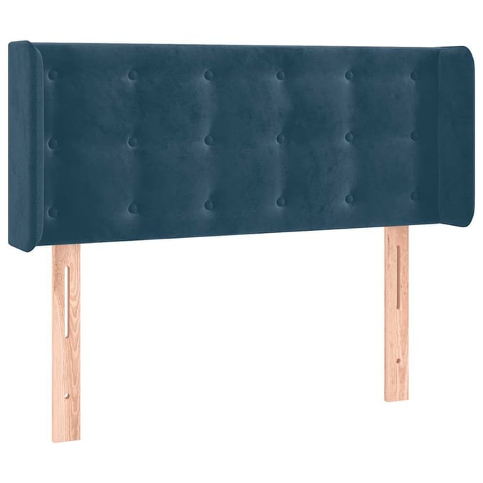 vidaXL - Hoofdbord - LED - 93x16x78/88 - cm - fluweel - blauw