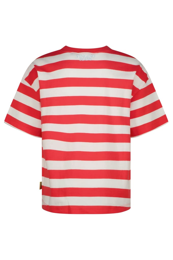 Vingino Girls Basic Stripe Tee T-shirt Breeze Red Größe: 2 | T-Shirts Outlet | kids | Rot