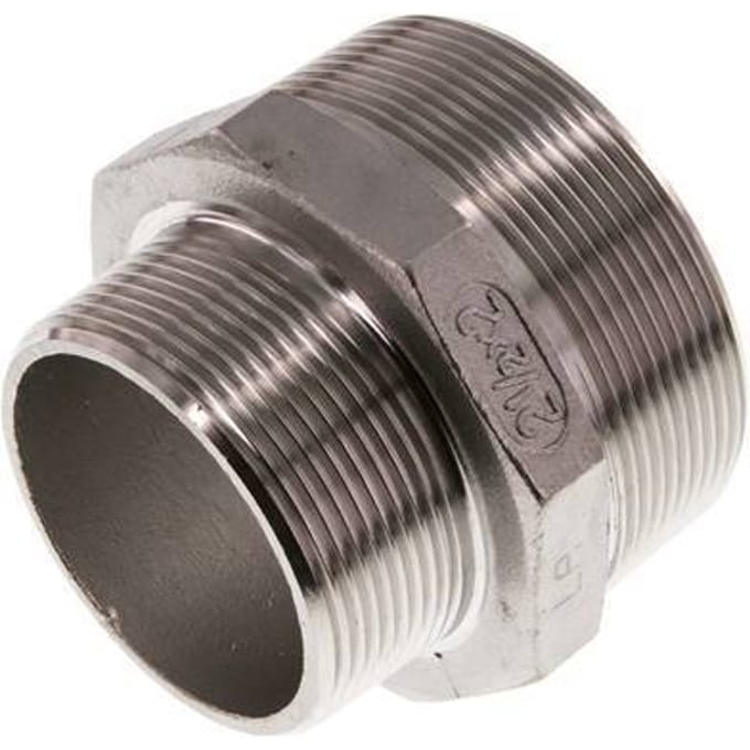 R 2 1/2'' x R 2'' RVS Borstnippel 16 Bar - FL2S-M-SH-212R-200R