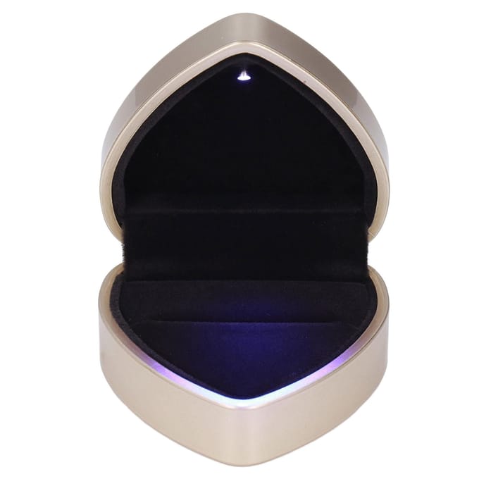 LED Ringen Doos Luxueus Elegant Mat Behandeld Zacht Velours Goede Textuur Sieraden Geschenkdoos voor white