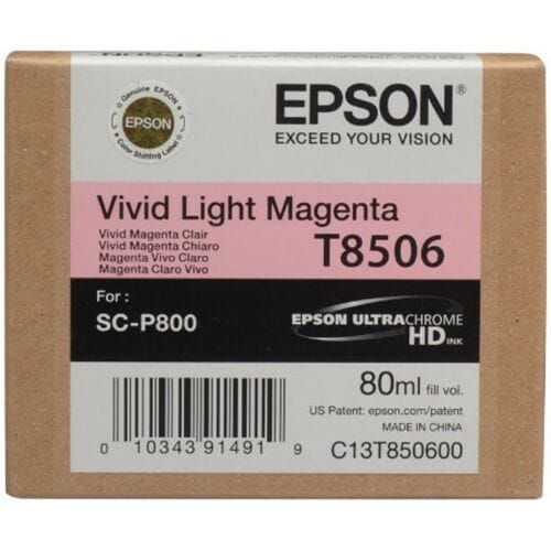 Epson T8506 - vivid light magenta - original - ink cartridge