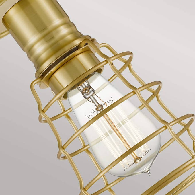 Quoizel LED Plafondlamp Mixon | 1X E27 Max 60W | Dimbaar | Brushed Brass