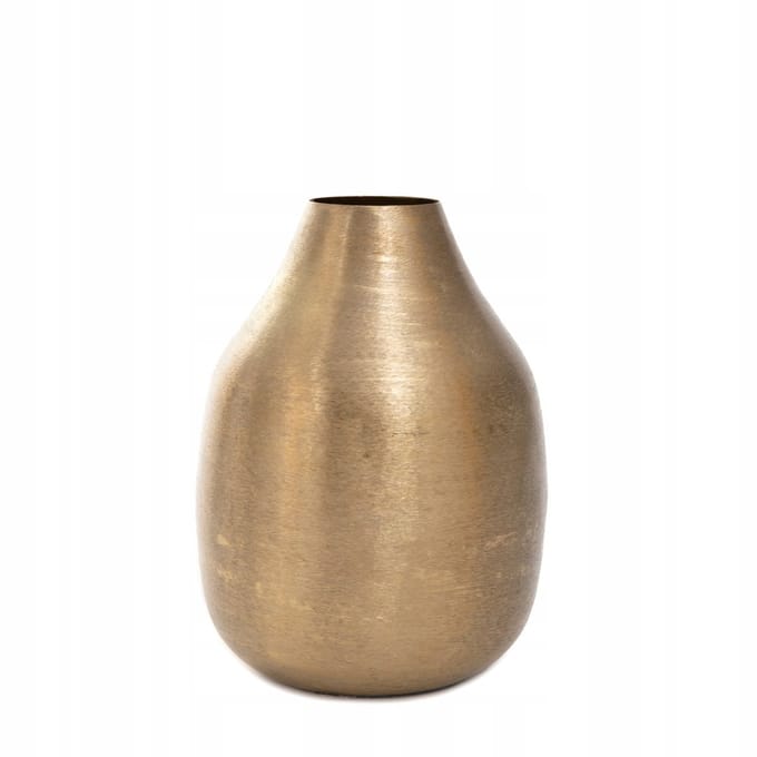 HOMLA - Vase - GIRONA - 15x15x21 cm - metaal goud
