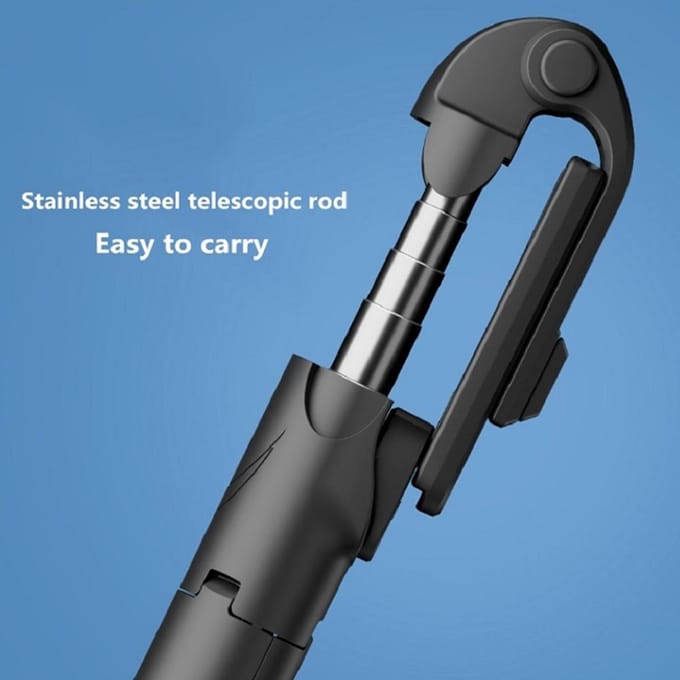 2021 Mode BT Draadloos Selfie Statief Uitschuifbare Selfie Stick Aluminium 360 ° Rotatie Telefoon