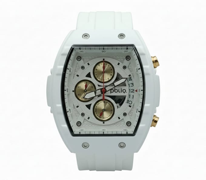 PBLIQ - Luxe Herenhorloge Wit – Quartz Chronograaf Horloge