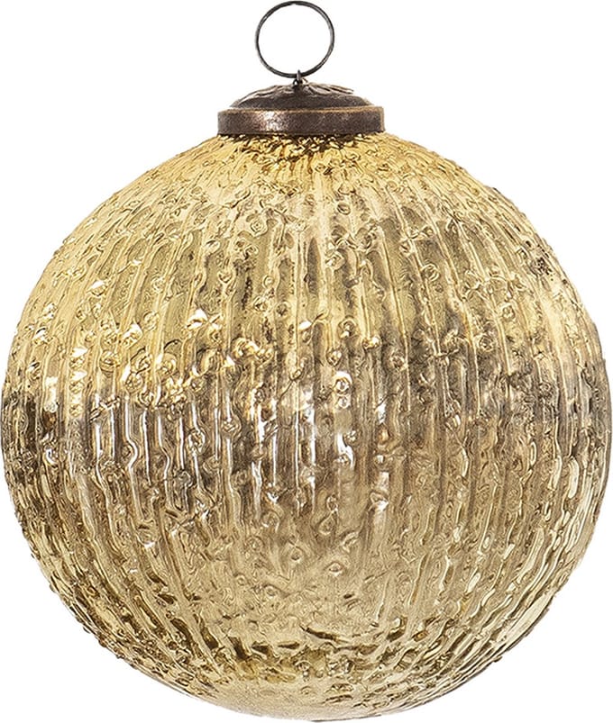 Clayre & Eef Kerstbal Overig Ø 5 cm Goudkleurig Glas Kerstballen