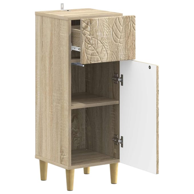 vidaXL - Badkamer - Opbergkast - DELFT - Sonoma - Eiken - 30 - x - 31 - x - 80 - cm