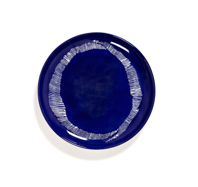 Serax Feast Bord M - Set - blauw/stripes wit