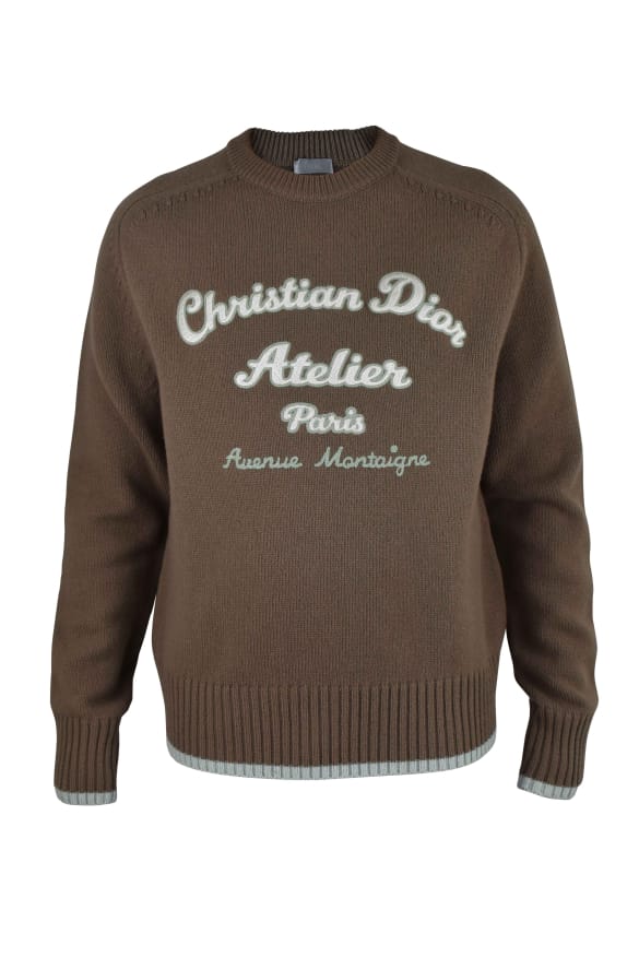 Dior CD Atelier gebreide trui Bruin