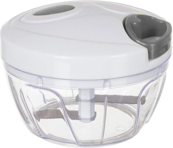 5five- simply smart- Groentesnijder Met Trekkoord - Second Chopper Hakmolen - Stainless Steel blabes