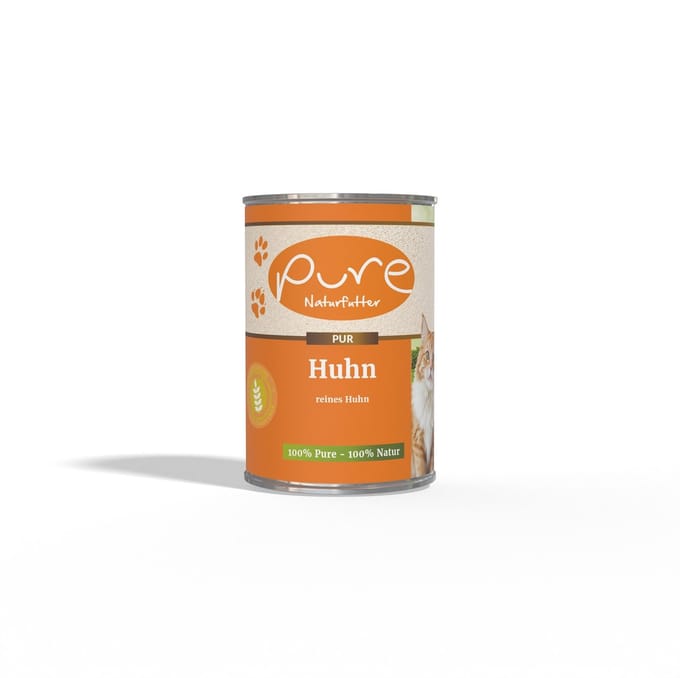 Kattennatvoer PUR Kip – 100% Kip als Eiwitbron – Natuurlijk & Graanvrij – 6x400g