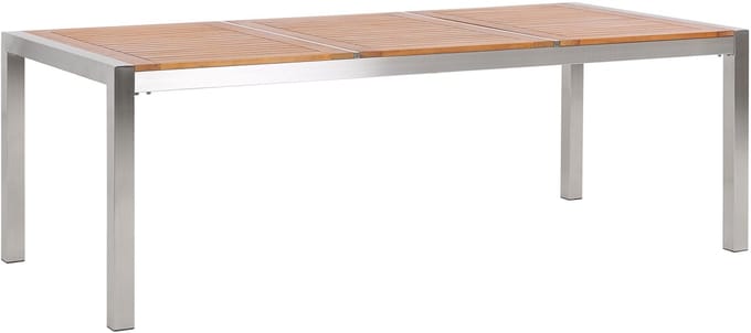 GROSSET - Tuintafel - Lichtbruin - 100 x 220 cm - RVS