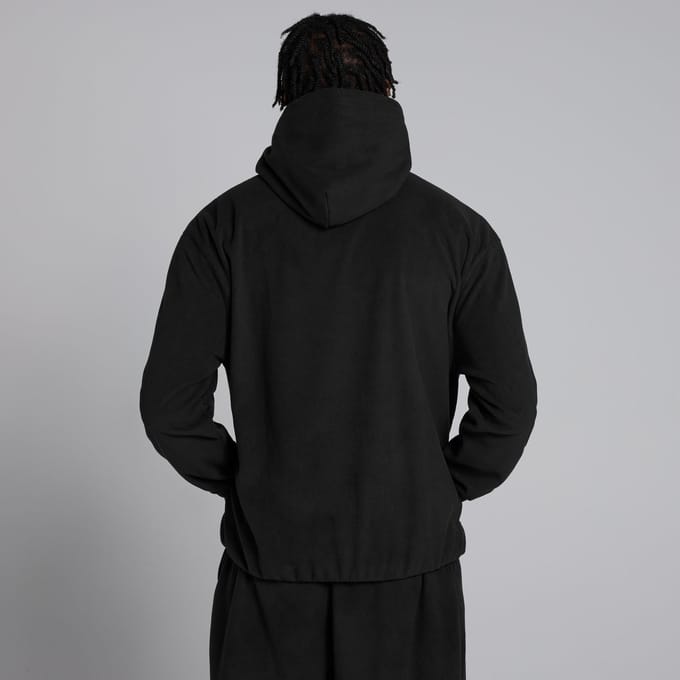 MP hoodie van fleecestof voor heren - Zwart - S
