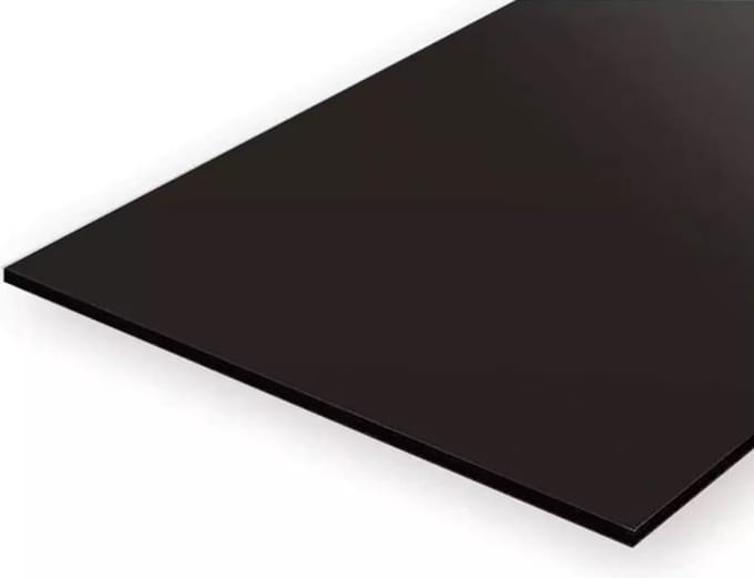 Evergreen Modelbouwdecoratie - 9514 Sheet Black 152mmX292mm 0,75mm Thick - 2 pcs Styreen