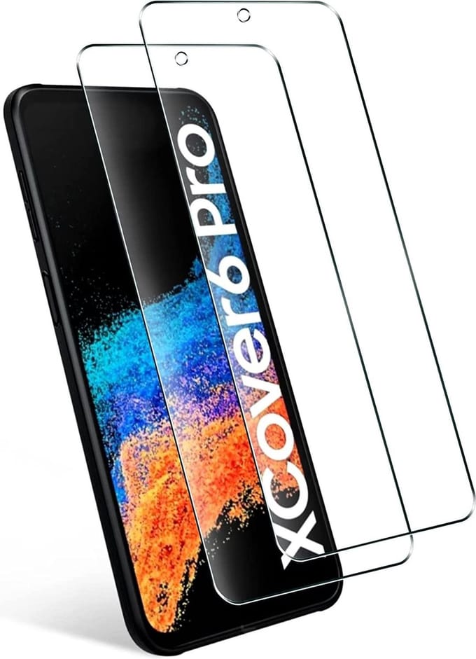 Screenprotector Geschikt voor Samsung Galaxy Xcover 6 Pro screenprotector Beschermglas 2 pack - Screenprotector Geschikt voor Samsung Galaxy 6 Pro screen protector glas