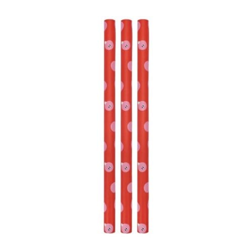 Ole cadeaupapier christmas balls - poppy red