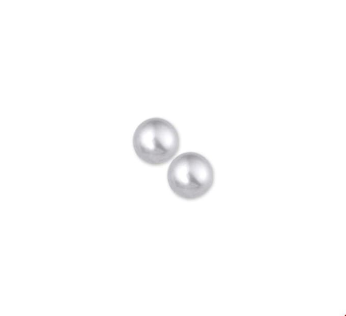 Zilver Oorknop. Par.