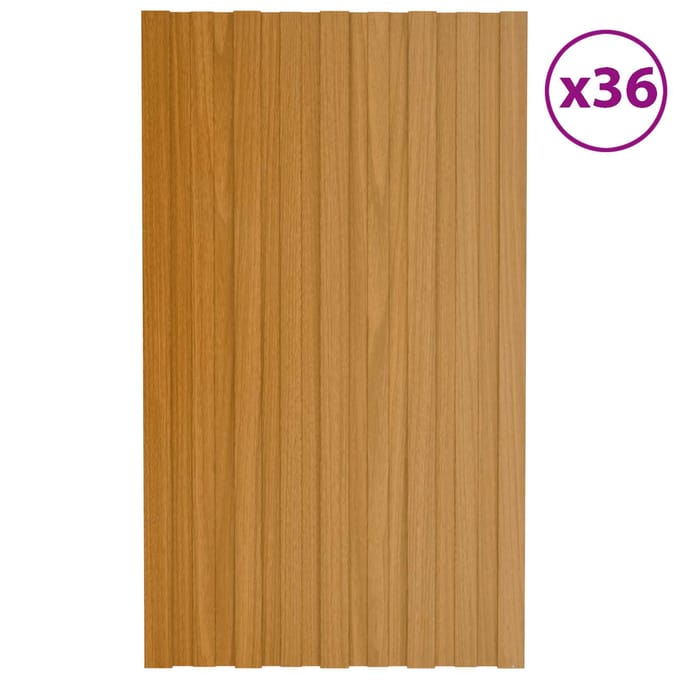vidaXL - Dakpaneel - 36 - st - Naturel - 80 - x - 45 - cm - Verzinkt - staal