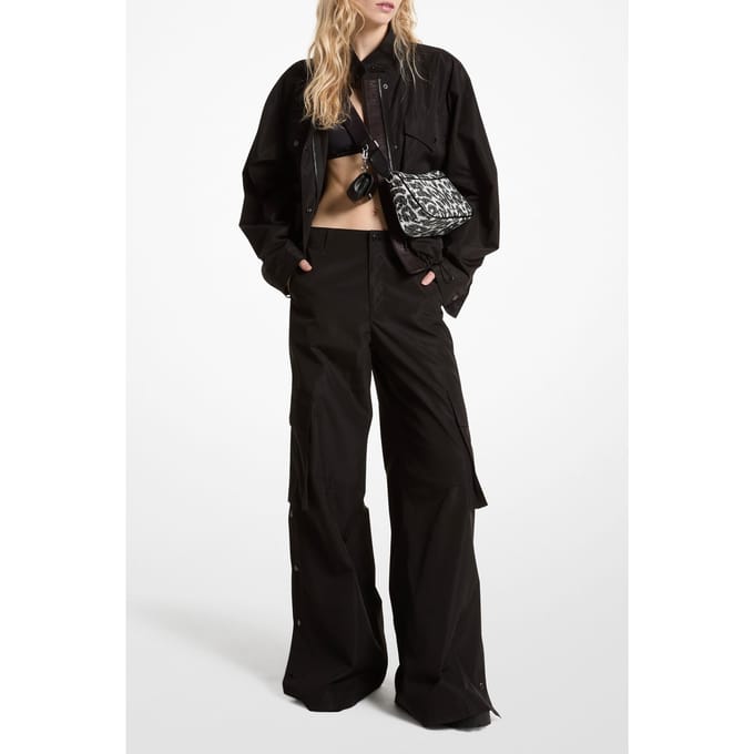Michael Kors Mid-rise Wide Cargo Pants Black Maat: 2 | Pantalons Outlet | Dames | Zwart