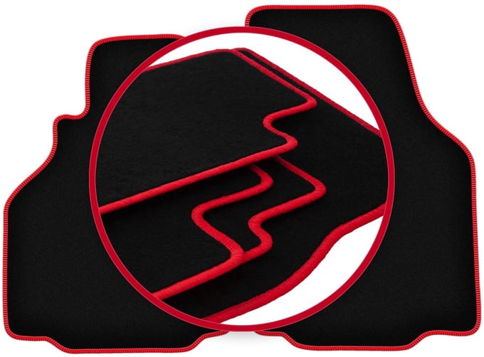CARLUX-RED automatten voor: Porsche Boxster (type 986) coupé, cabrio (1997-2004)