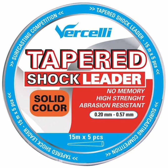 Vercelli tapered shock leader | 0.23mm - 0.62mm | 15x10pcs