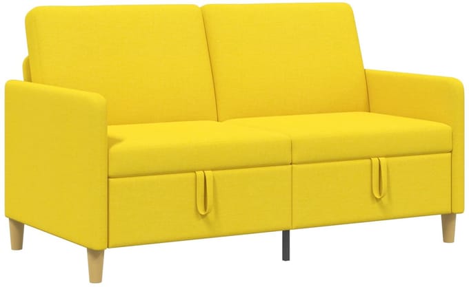 vidaXL - Sofa - met - Opbergruimte - Licht - Geel - 152 - x - 78 - x - 87 - cm - Polyester