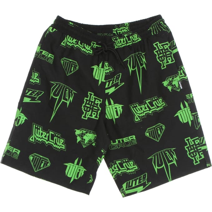 Bermuda herenkostuumhoorns allover boardshort zwart