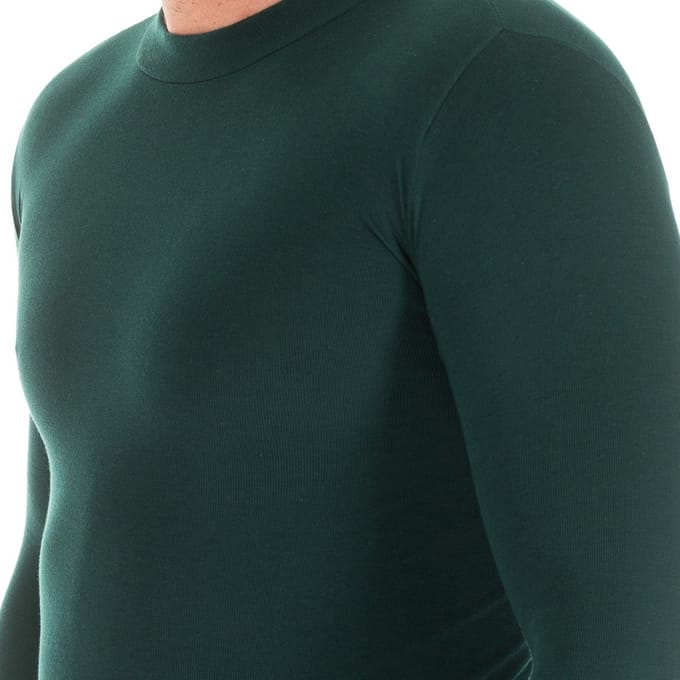 Langärmliges Herren-T-Shirt mit halbhohem Kragen 1625-H