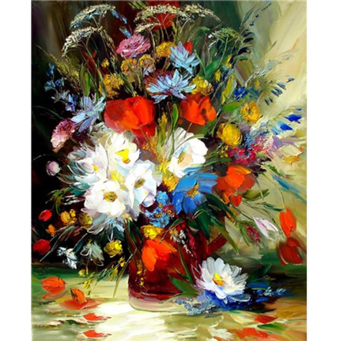 Peinture diamant thème panier de fleurs et fleurs, broderie complète 5D, point de croix, bricolage 30X40CM