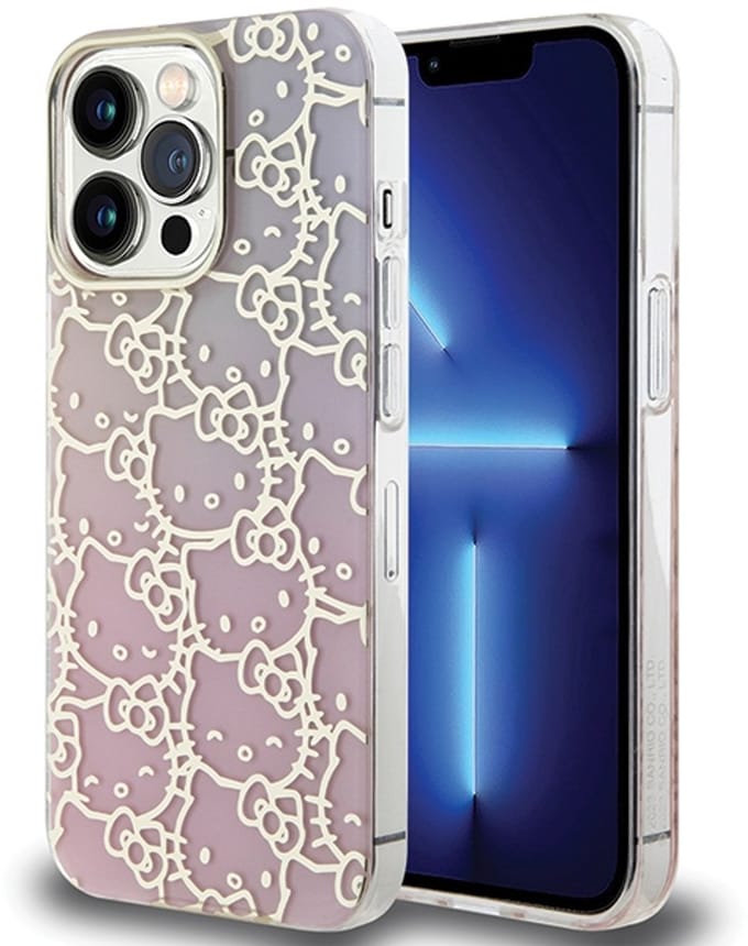 Hello Kitty Serie - iPhone 15 Pro Hoesje - Gradient Design - Roze - IML Constructie