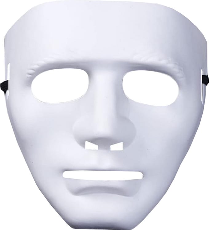 Witte Masker Voor Halloween - Eng Wit Myer Masker